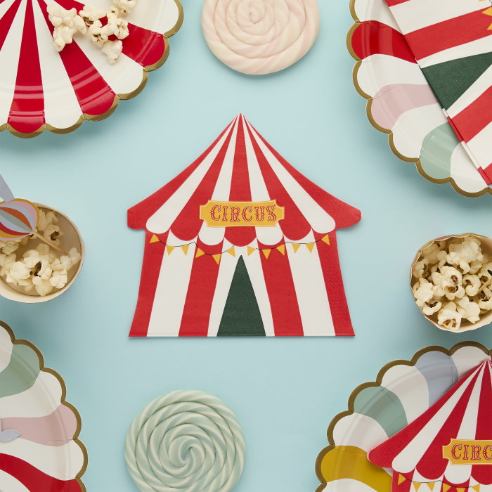 Circus Tent Paper Napkins - Pack of 16 | Party Save Smile