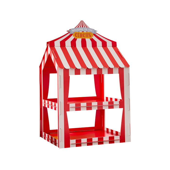 Red & White Circus Food Stand: Perfect Table Decoration