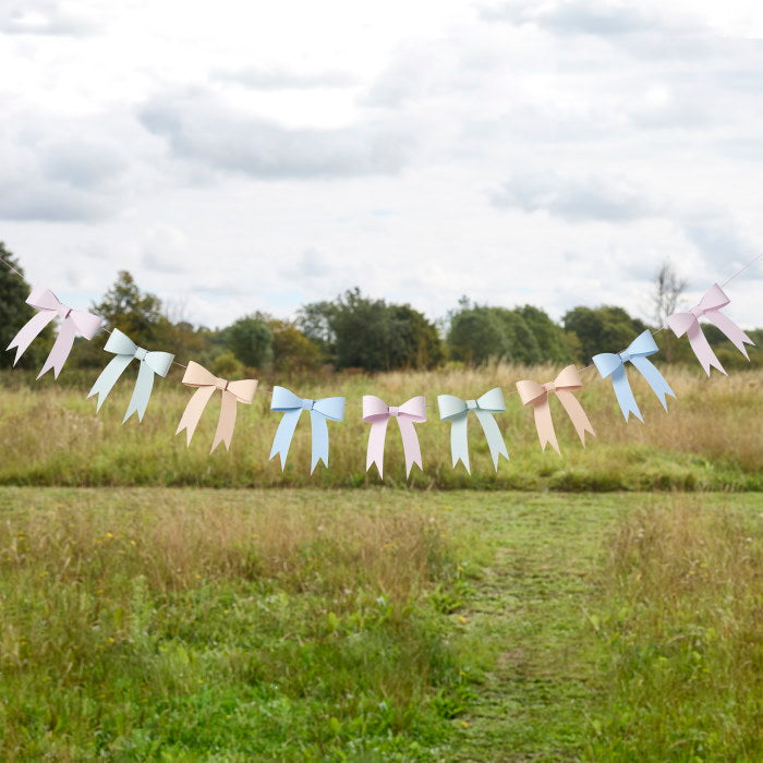 Tea Party Card Bow Garland 2.5 metres | Party Save Smile