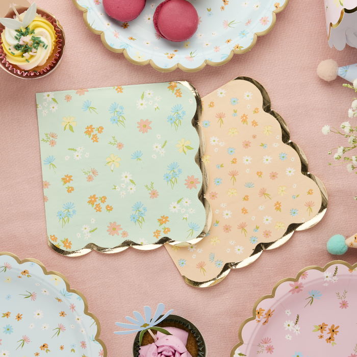 Floral Tea Party Paper Napkins - Pack of 16 | Party Save Smile