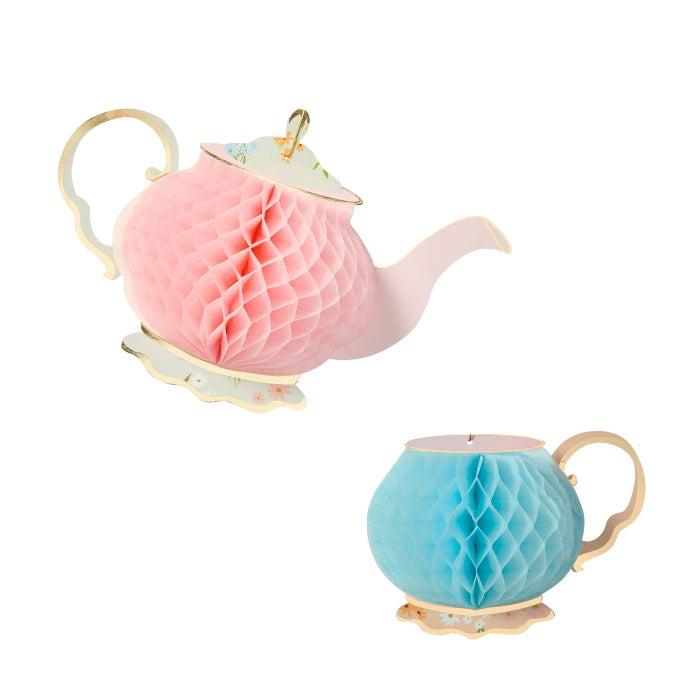 Honeycomb Hanging Decorations for a Tea Party - Pack of 2