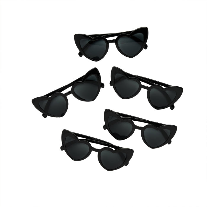 Black Heart Hen Party Sunglasses - Pack of 5