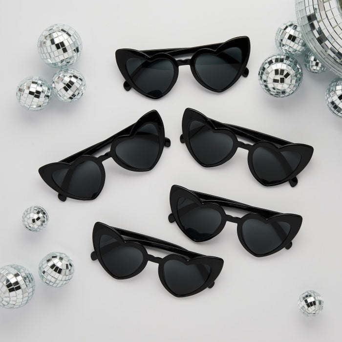 Black Heart Hen Party Sunglasses - Pack of 5