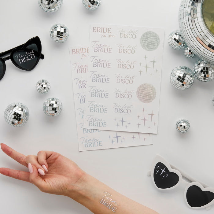 Disco Team Bride Stickers - Pack of 2 | Party Save Smile