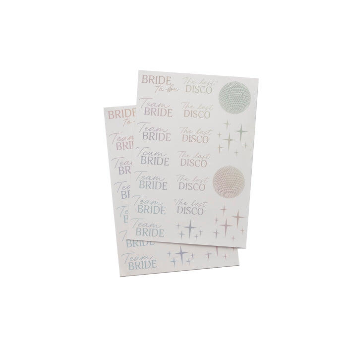 Disco Team Bride Stickers - Pack of 2