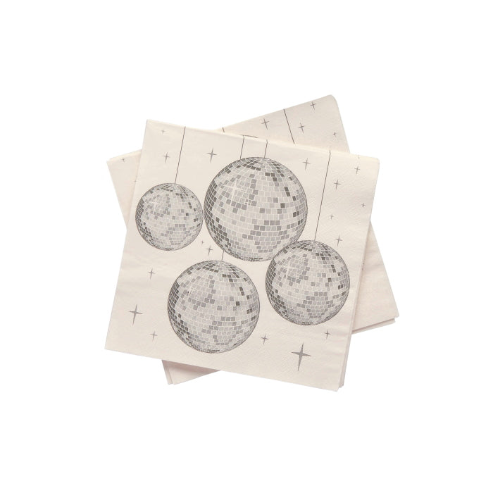 Disco Ball Party Napkins Pack of 16 Paper Serviettes
