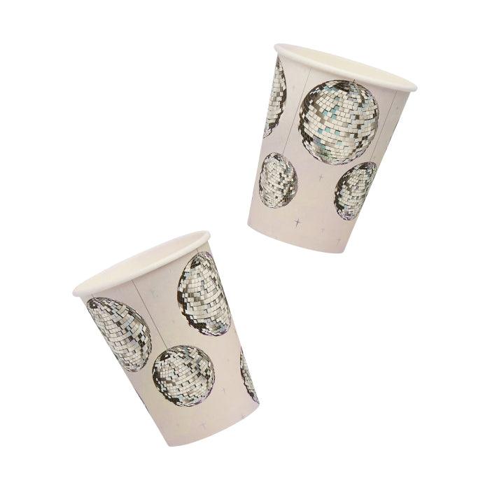 Disco Ball Paper Party Cups - Pack of 8