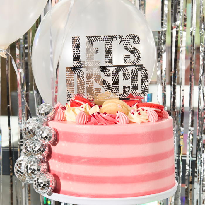 Disco Ball Acrylic Cake Topper Let's Disco