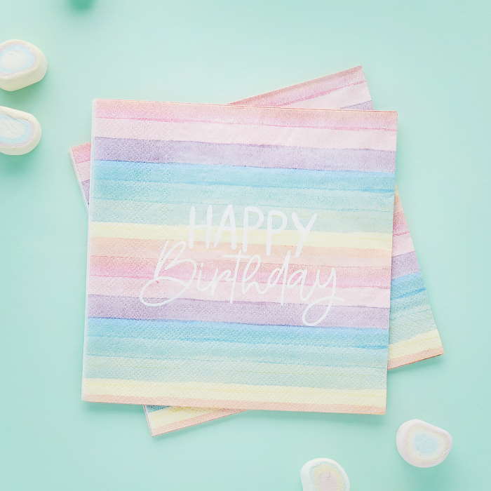 Pastel Rainbow Party Pack with Decorations