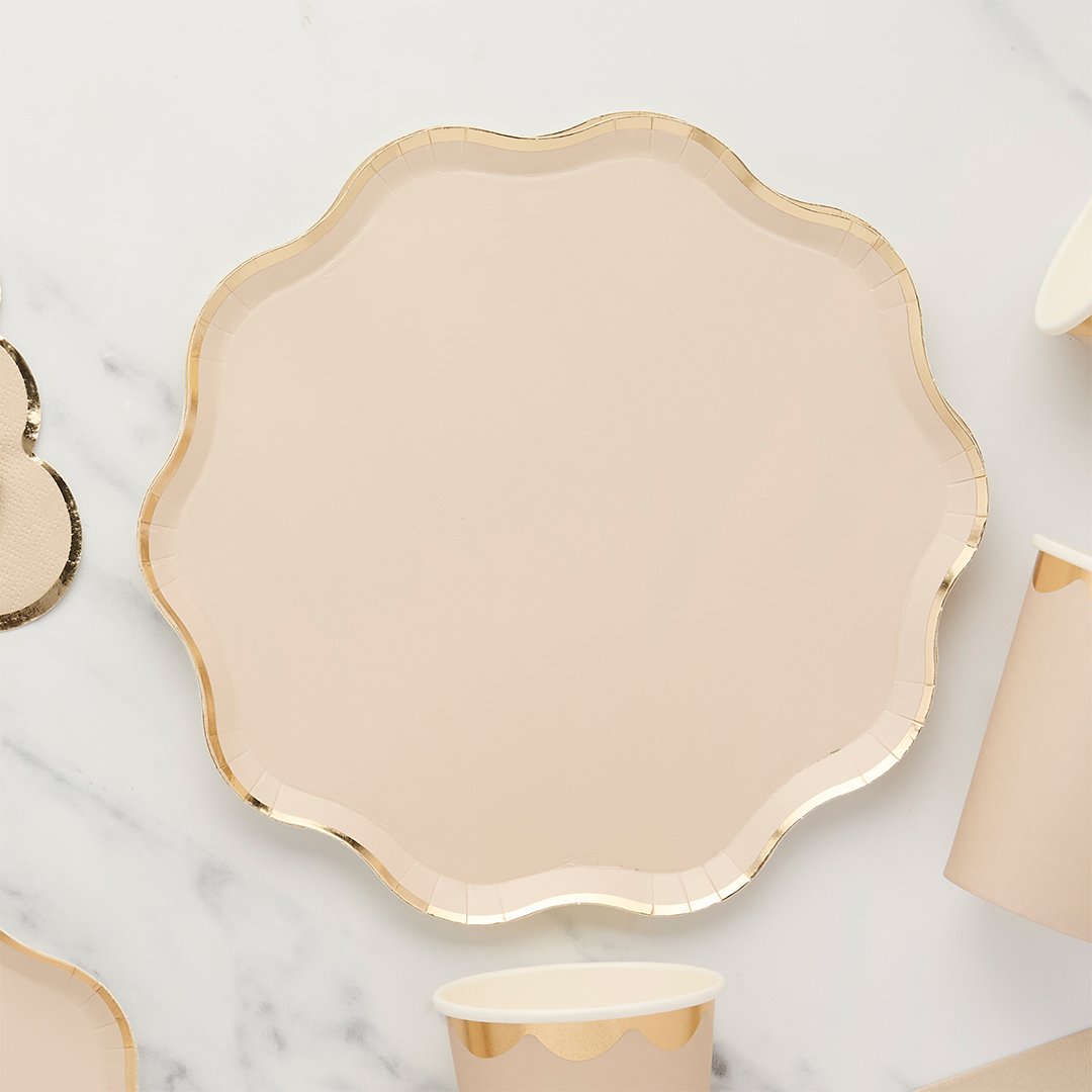 Champagne Anniversary Paper Plates 8 Pack