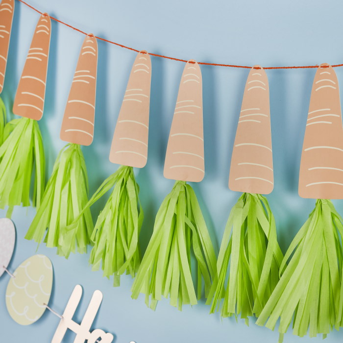 Carrot Tassel Garland Banner 2 metre | Party Save Smile
