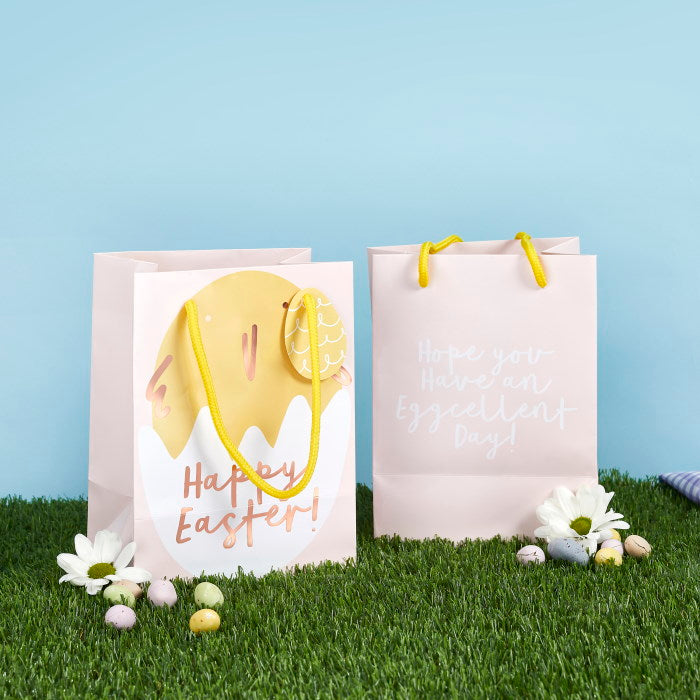 Happy Easter Chick Gift Bags 5 Pack | Party Save Smile