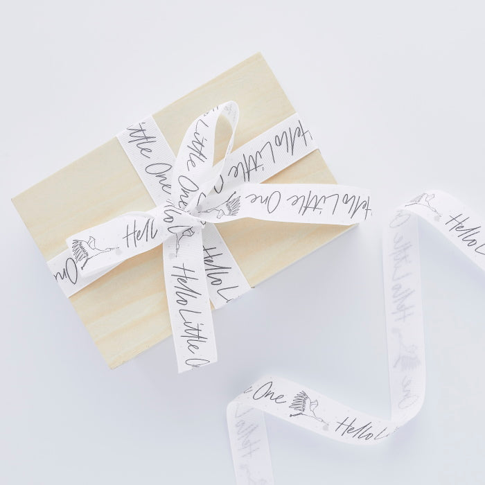 Hello Little One Gift Wrapping Ribbon 23mm x 5 metres | Party Save Smile