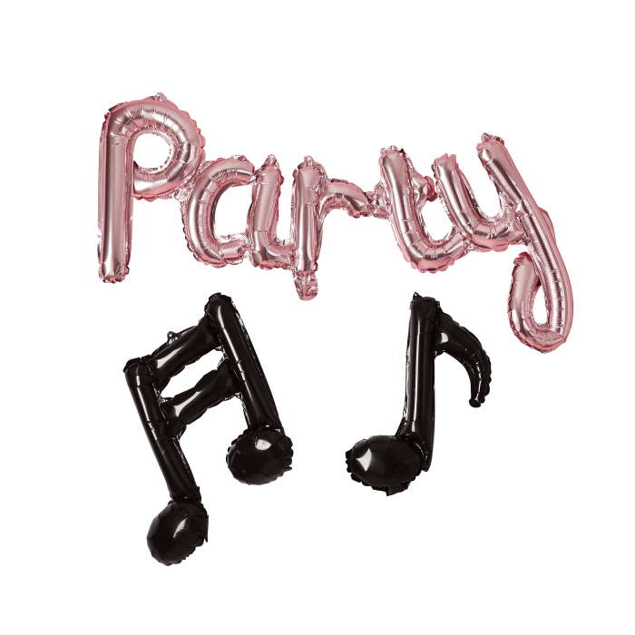 Rose Gold Party Musical Note Foil Balloon Garland | Party Save Smile