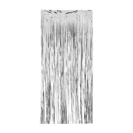 Silver Foiled Backdrop 250 x 100cm | Party Save Smile