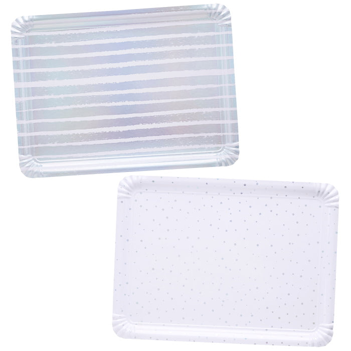 Iridescent Paper Trays Pack of 4 | Party Save Smile