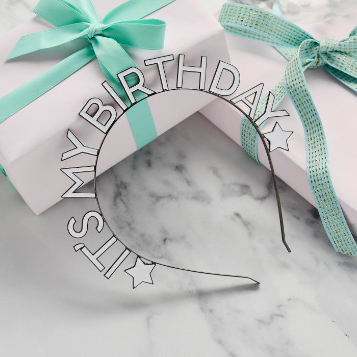 Black and White It's My Birthday Headband