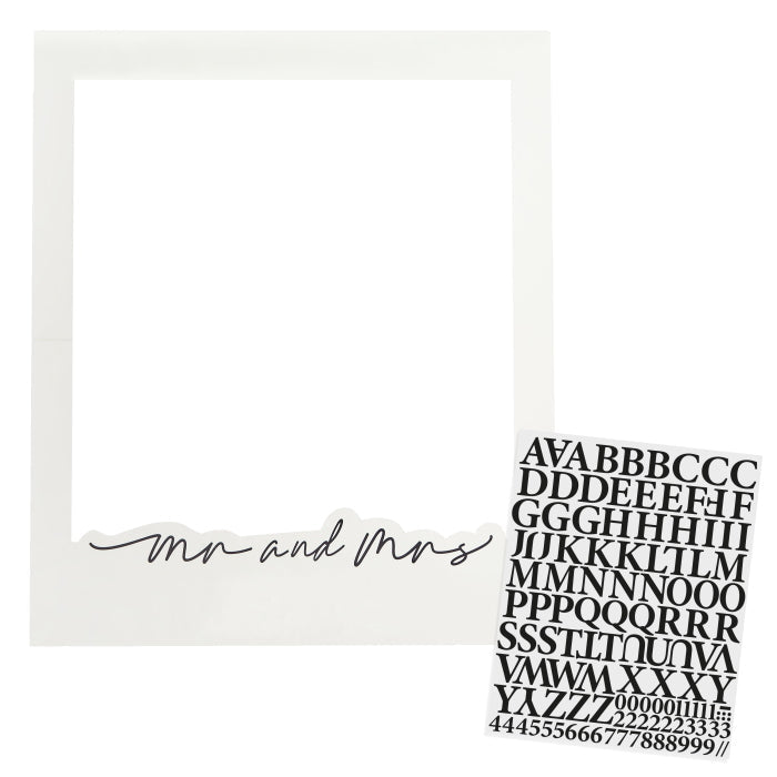 Black and White 'Mr & Mrs' Customisable Photoframe