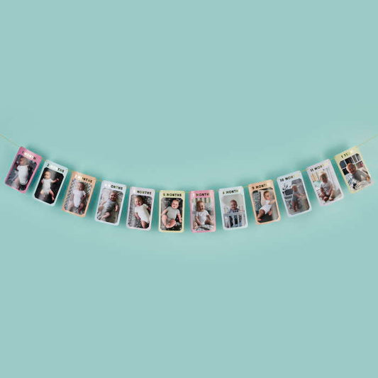 12 Month Photo Bunting Milestones 3 metres