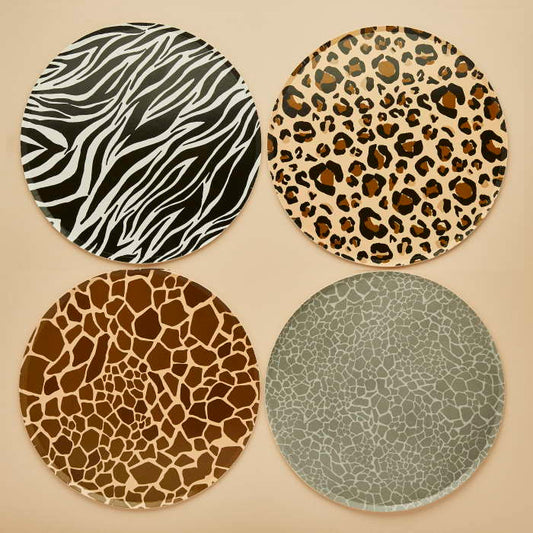 Safari Animal Paper Plates 23cm Pack of 8 | Party Save Smile