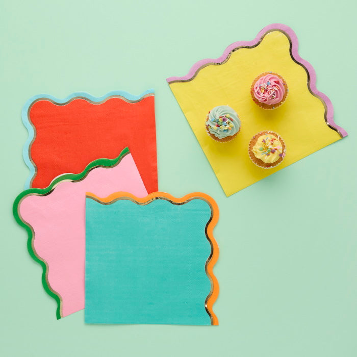 Bright Coloured Paper Napkins - Pack of 16 | Party Save Smile