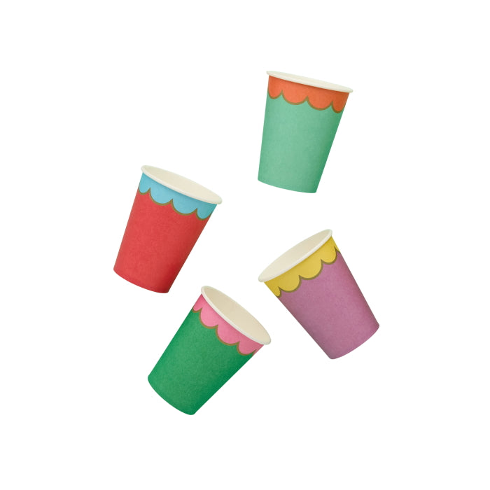 Brights Colour Paper Cups Pack of 8