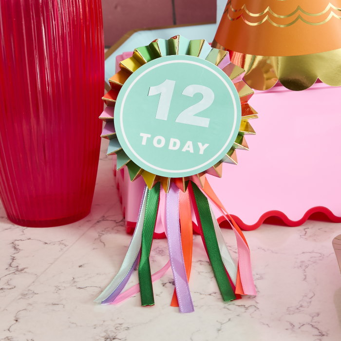 Bright Customisable Birthday Badge 10cm | Party Save Smile