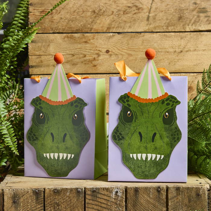 Dinosaur Party Bag with Handles - Pack of 5 | Party Save Smile