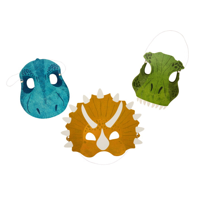 Dinosaur Party Face Masks Pack of 6