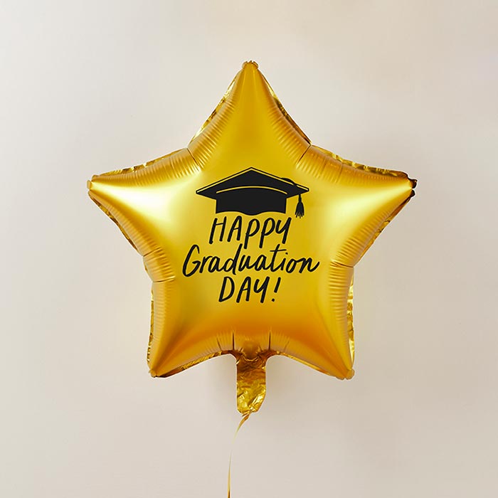Gold Happy Graduation Foil Balloon 18 Inch | Party Save Smile