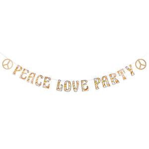 Peace and Love Party Banner 2 metres