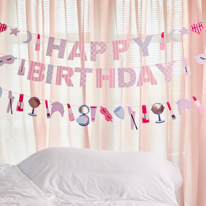 Pamper Party Birthday Banner 2 metres | Party Save Smile