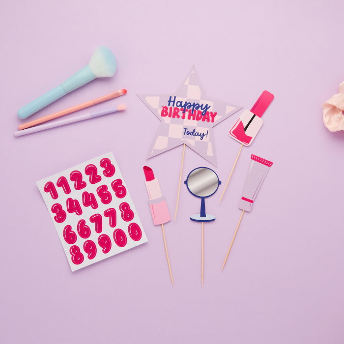 Pamper Party Birthday Cake Topper Set Pack of 5