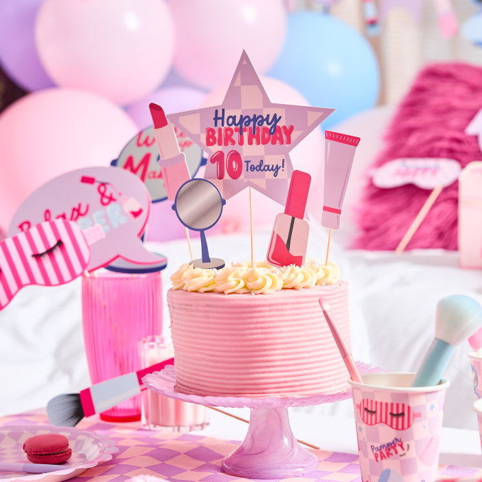 Pamper Party Birthday Cake Topper Set Pack of 5