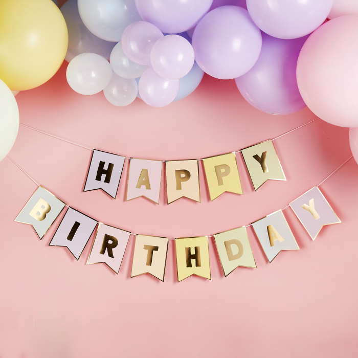 Pastel Birthday Party Pack with Decorations