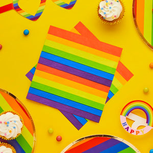Rainbow Paper Napkins 2 ply 16 Pack