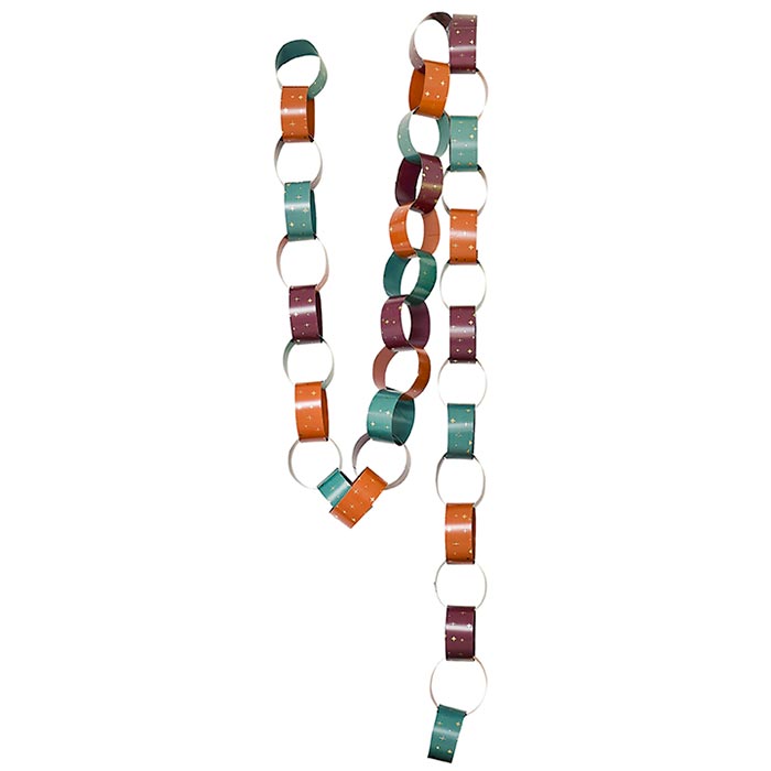Star Paper Chain Christmas Decorations - Pack of 48
