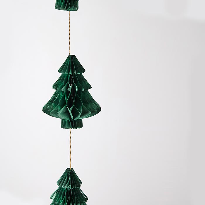 Honeycomb Christmas Tree Garland Hanging Decoration 2 metre