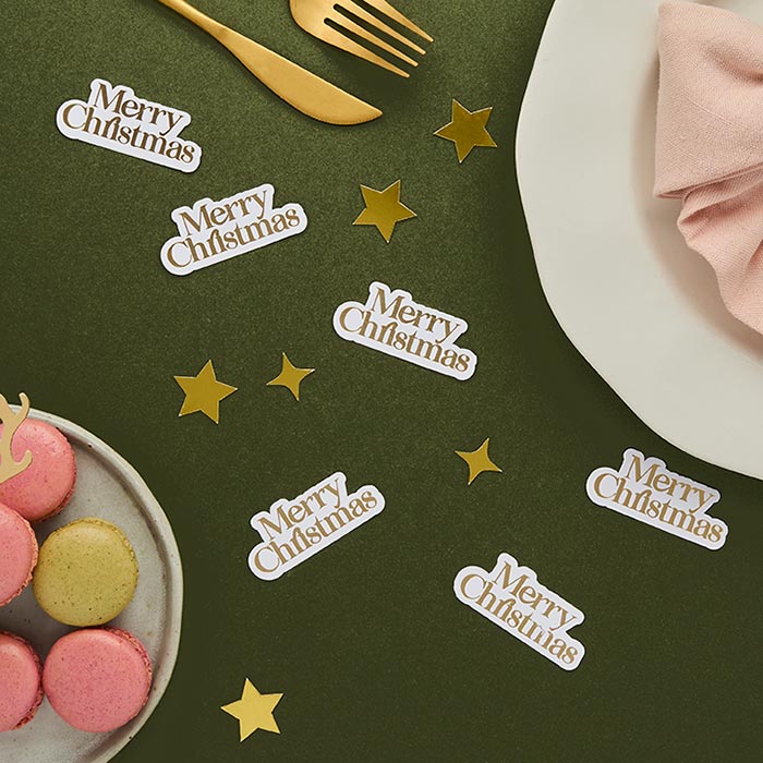 Merry Christmas Table Confetti Scatter Decoration 10 grams | Party Save Smile