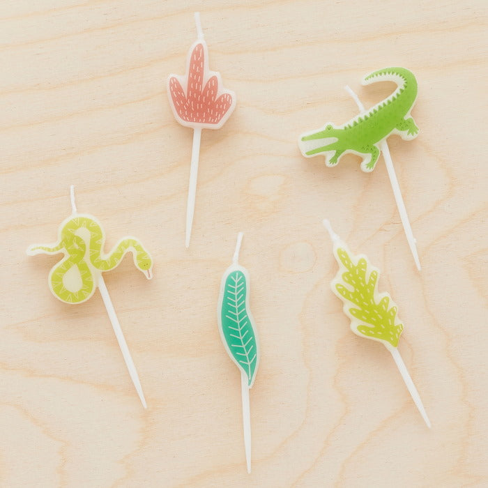 Jungle Animal Birthday Cake Candles 5 Pack | Party Save Smile