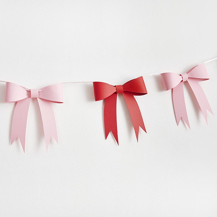 Pink & Red Bow Garland Party Decoration 2 metres | Party Save Smile