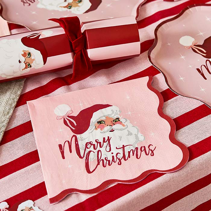 Vintage Santa Christmas Napkins 16 Pack