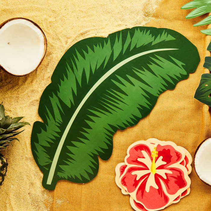Tropical Palm Leaf Card Platter 38cm | Party Save Smile