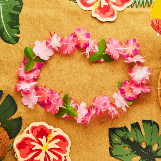 Tropical Lei Flower Necklace 2 Pack | Party Save Smile