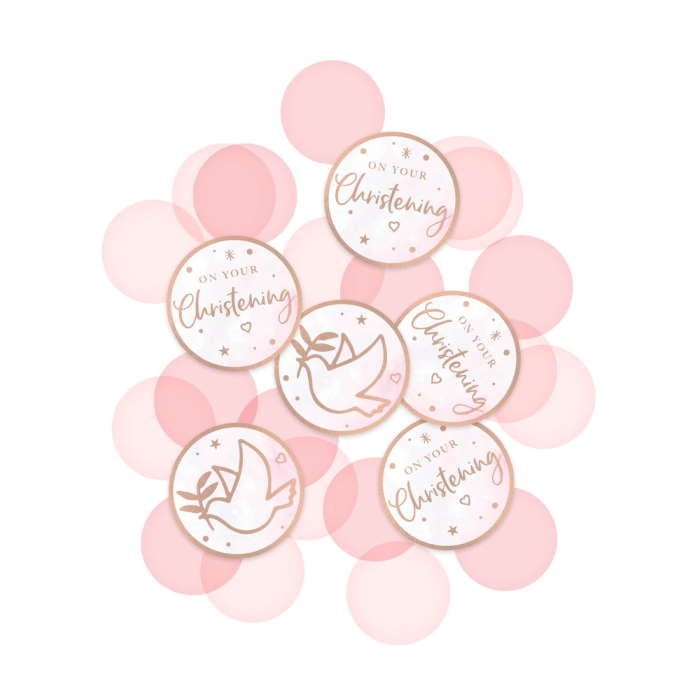 Pink Blush Christening Confetti Decoration 14 Grams | Party Save Smile