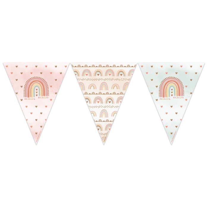 Rainbow Boho Birthday Party Pack: Tableware & Decoration Kit