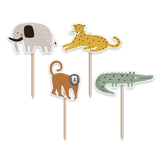 Safari Cupcake Toppers Pack of 12 | Party Save Smile