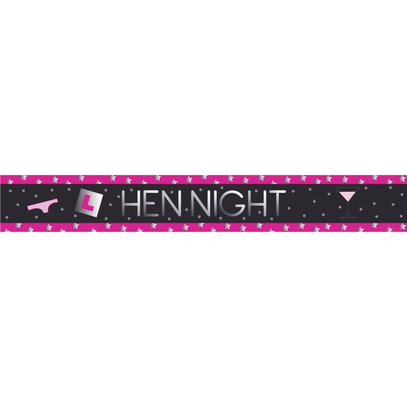 Hen Do Foil Banners 2.7 metres | Party Save Smile