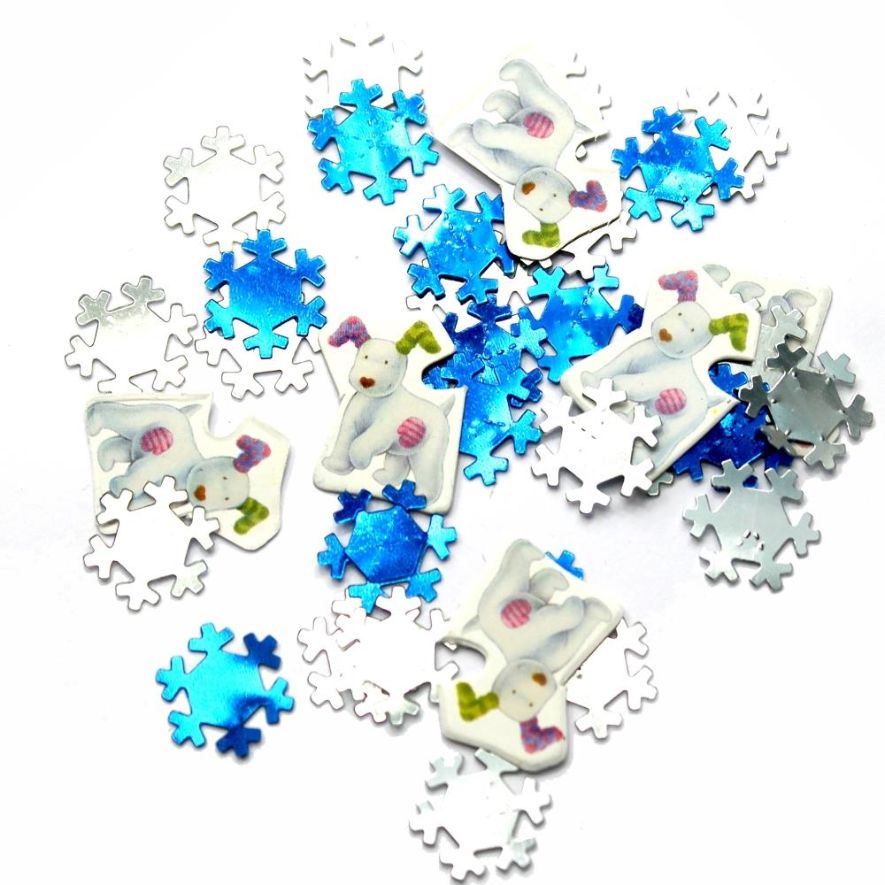 Snowman and Snowdog Table Confetti Decoration 14 grams | Party Save Smile
