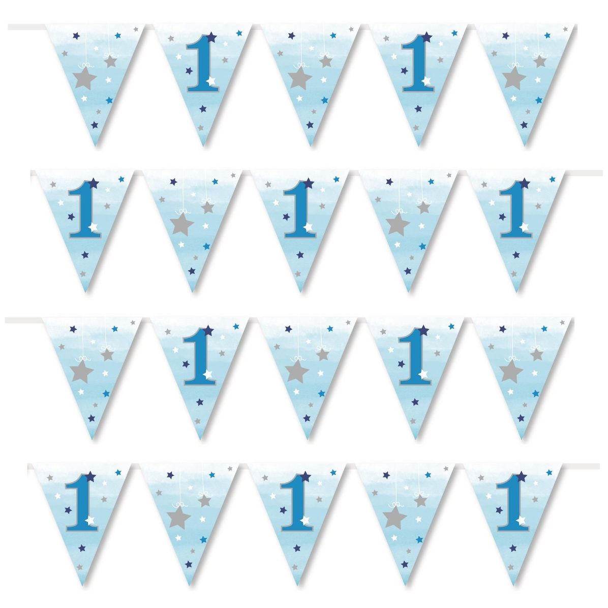 Blue Star 1st Birthday Party Pack: Tableware & Decoration Kit